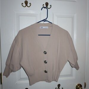 Zara Women's Cardigan in Beige